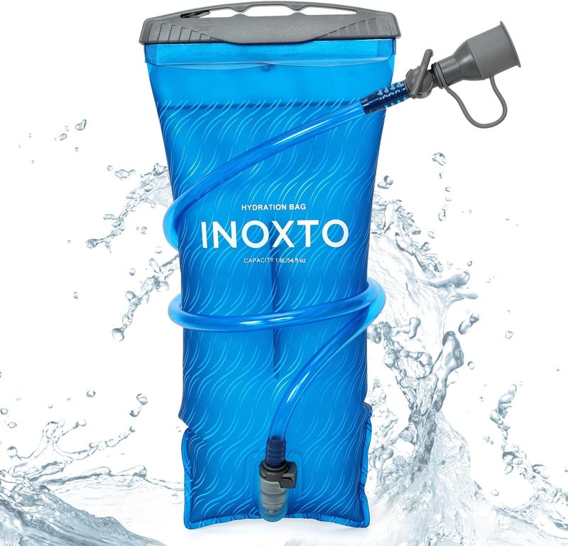 INOXTO 1.5L/2L/3L Hydration Bladder, Water Bladder with Water Reservoir Hose Insulator & High Flow Bite Valve for Hiking Backpack, Leak Proof 1.5/2L/3L Water Reservoir for Camping Cycling Running - Image 1